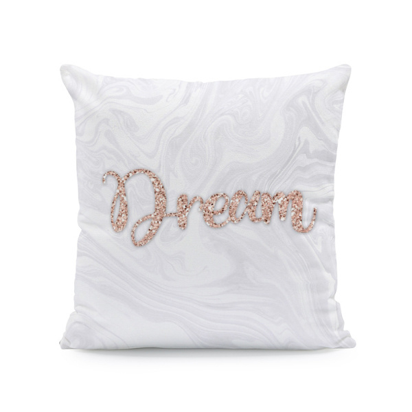Set med 4 kuddfodral - 45 x 45 cm Rosa och guld Dekorativa kuddfodral