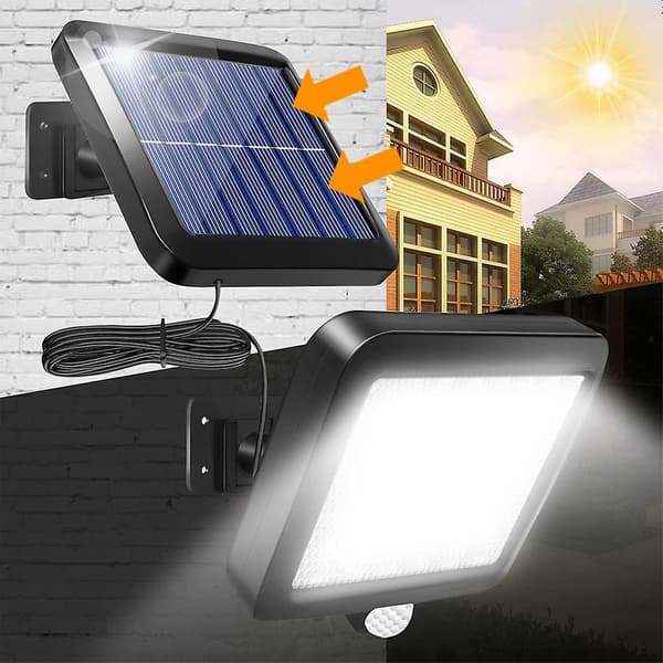 Split Solar Induksjonsvegglys, Lys Ip65 Vanntett, Justerbar