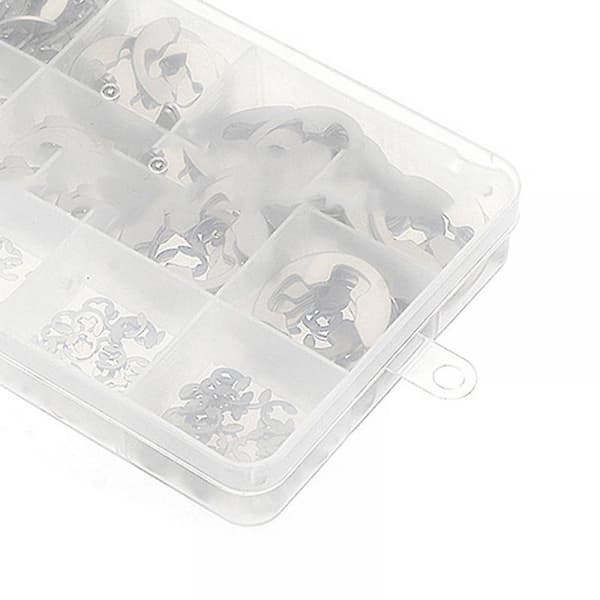 E-Clip Circlip Sikringsring Sæt 390 Stk Rustfrit Stål 1,5 mm til 15 mm