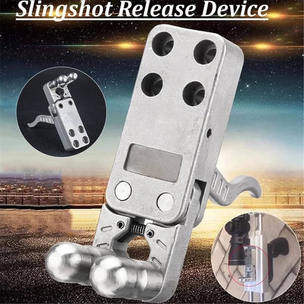 Slingshot Release Device Slingshot Release Device in Stainless Steel DIY Slingshot Accessory Catapult Trigger Shooting Fish Dart Fish Wheel Accessories Silver