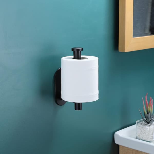 Toiletpapirholder Sort Uden boring toiletpapirholder st