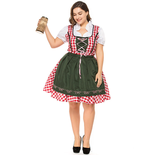 Oktoberfestin oluttyttöasut - Saksan Baijerin perinteiset naisten Oktoberfest Dirndl -mekko xl