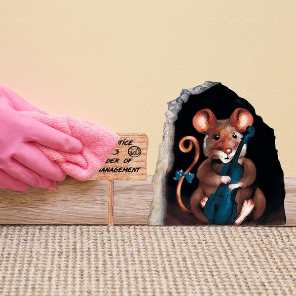 Realistiska 3D Mouse Hole Wall Sticker - Mouse Hole Wall Stickers H