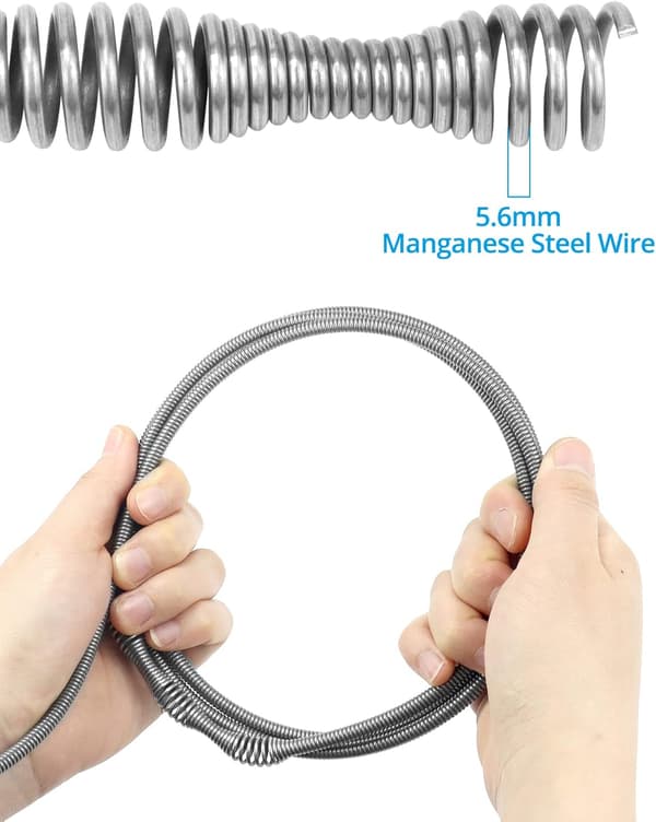 Rørrenser - 10M x 6mm - Ferret VVS Spiral til Badekar Afløb, Kitc
