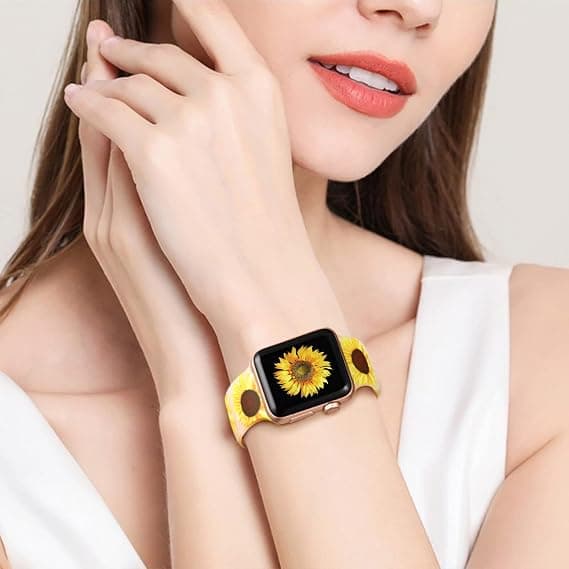 3 stk. søde blomsterremme kompatible med Apple Watch 38mm 40mm 41m
