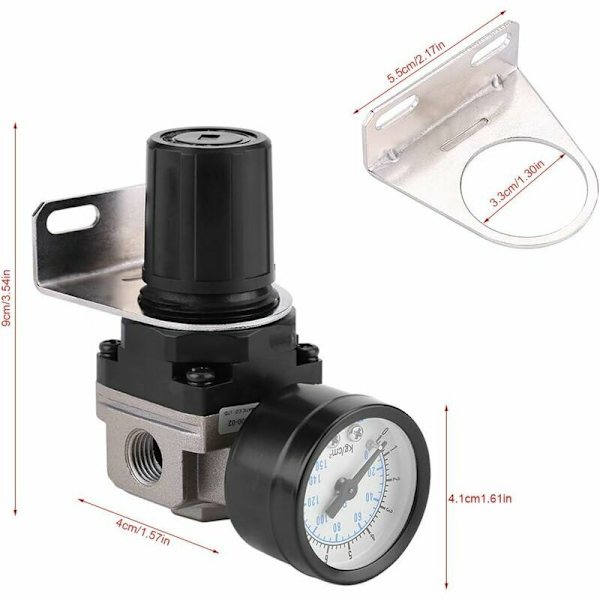 Lufttryksregulator, AR2000-02 G1/4 Luftdrevet kompressor wi