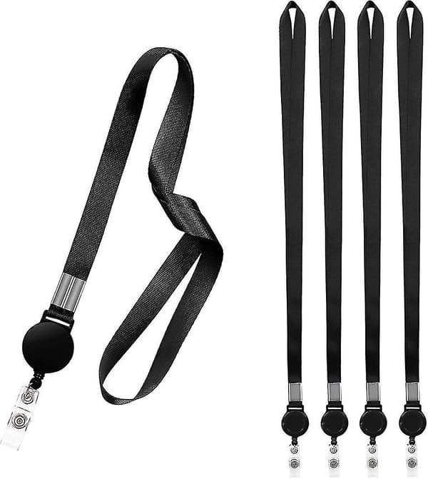 5 stk. Rulle Nøglering Lanyard Til Navneskilt Til