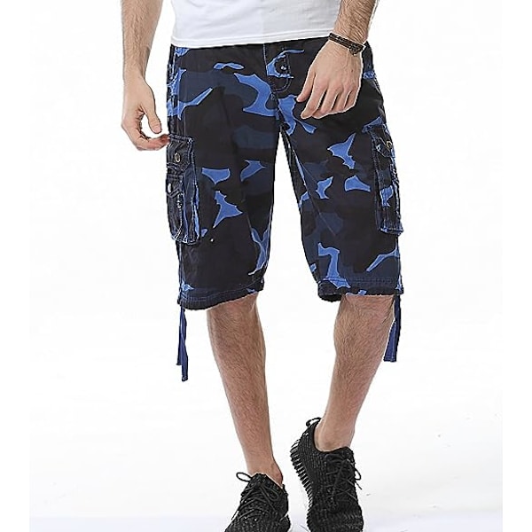 Miesten Cargoshortsit Puuvilla Rentouttava Istuvuus Camouflage Camo Cargo Short