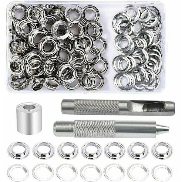 Grommets Grommets Kit, 100 sæt Grommets 12mm Grommets, Presenning