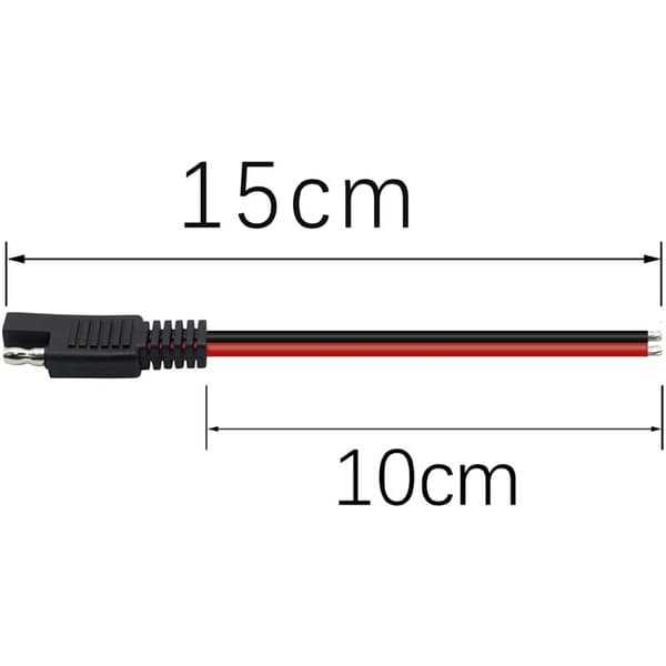 5 stk. 6\" SAE-stikkabel 14 AWG 2-bens SAE hurtigkobling C
