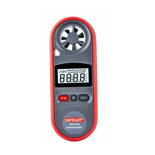 Bærbar Vindhastighedsmåler Anemometer, Digital Lufttemperatur Anemometer Vindhastighedsmåler Termometer Velometer HVAC