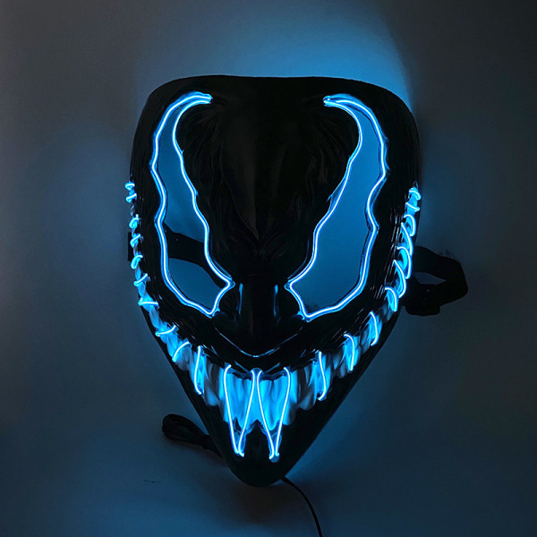 Halloween-maske LED-renselampe lyser opp kostymemaske-rolle