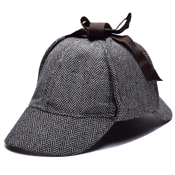 Deerstalker-hatt i ulltweed – grå
