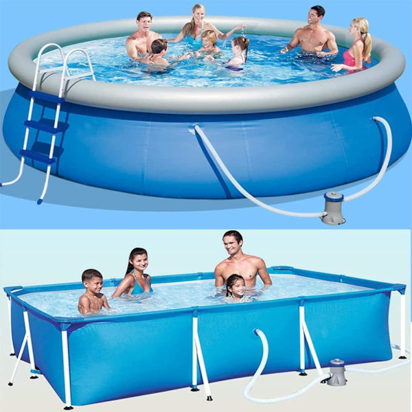 Reservslang för pool, slang för ovanmarkpool