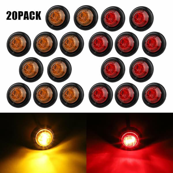 20 stk lastebilhenger LED sidemarkerlys