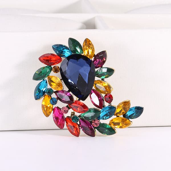 Rhinestone Punainen Lehti Asukoru Antiikki Sävy (monivärinen)