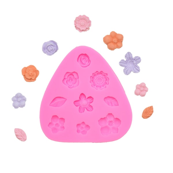 1 stk. Blomster Silikone Fondant Form Kage Bageform Sukkerkunst Chokolade