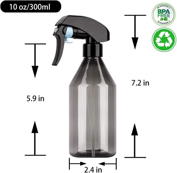 300ML tom sprayflaske, sett med 2 tomme plastsprayflasker
