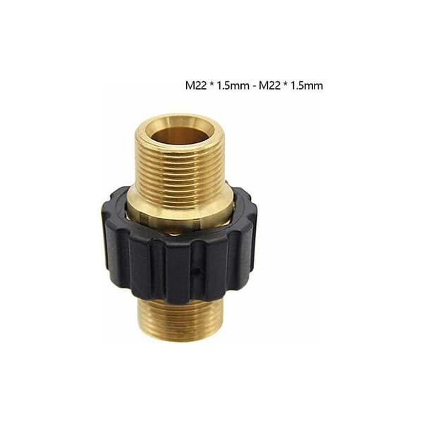 Slangsnabbkoppling, Dubbelhane M22 x 1,5 Högtryckstvätt Adapter