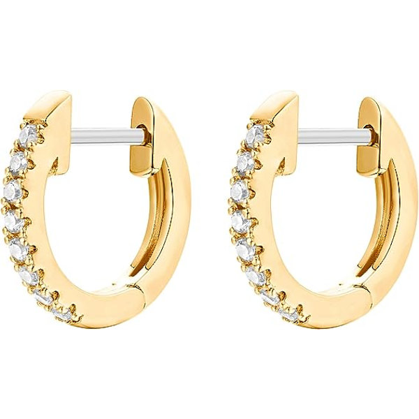 Forgyldte Cubic Zirconia Manchet Øreringe Stud