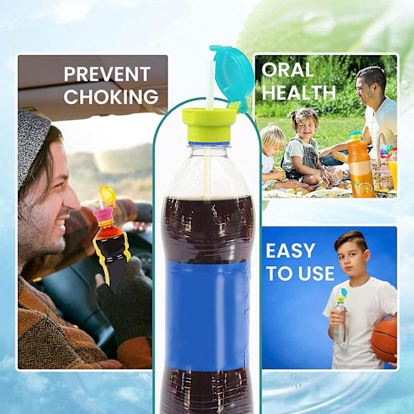 2-pack Bärbar Vattenflaska Spill-Proof Juice Soda Vattenflaska