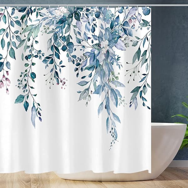 1 stk. Blomsterbruseforhæng, Vandtæt Polyester Bruseforhæng, M