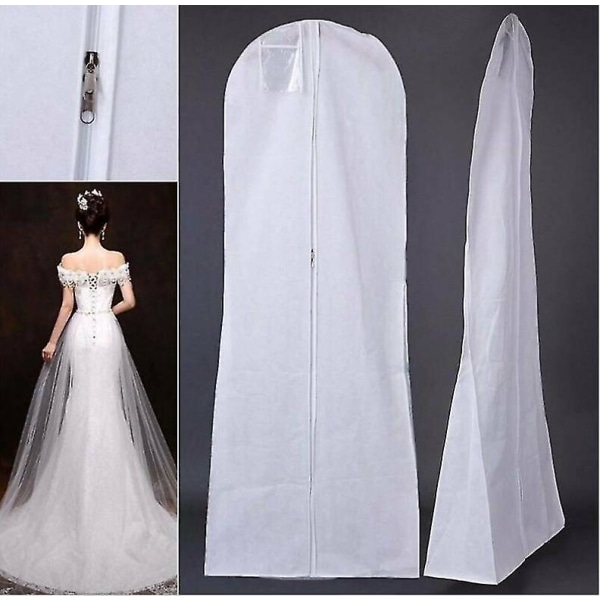 Stor hvit ikke-vevd brudekjole brudekjole plaggpose full