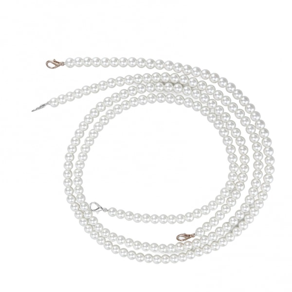 Imitation Pearl Chains Purse Handle Strap Replacement Accessories for Women 1 Meter 20 Pcs