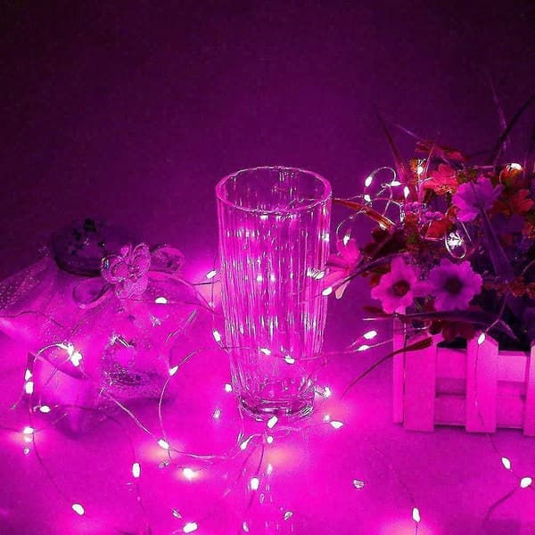 50 Led 5m Pinkki Väriset Jouluvalot