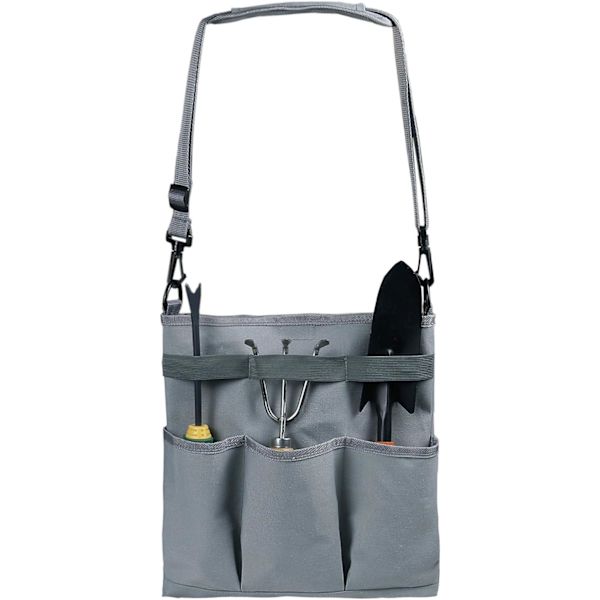 Haveværktøj Sling Bag, Værktøjsopbevaringspose med 4 lommer og skulder