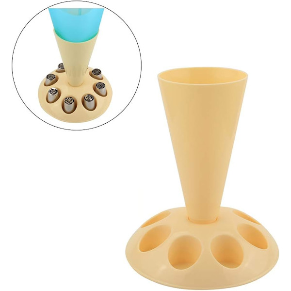 Kageposeholder Stativ Sprøjteposeholder med 8 Sprøjtetip Holder