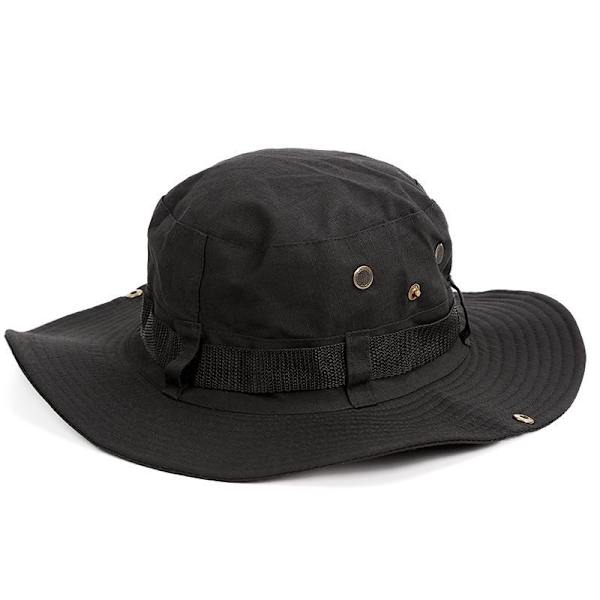 Fiskehat og Safari Cap Bredskygget Boonie Hat Spandhatte med