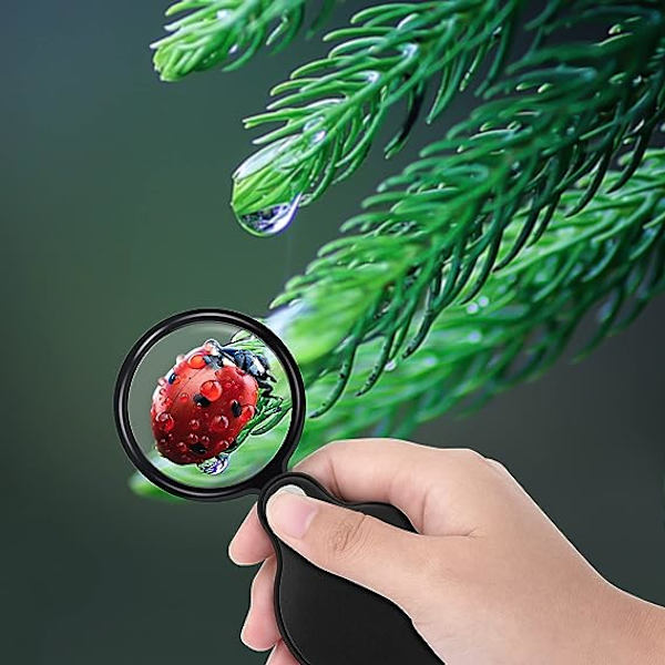 8-pack 10x Mini Förstoringsglas Fällbart Fickförstoringsglas