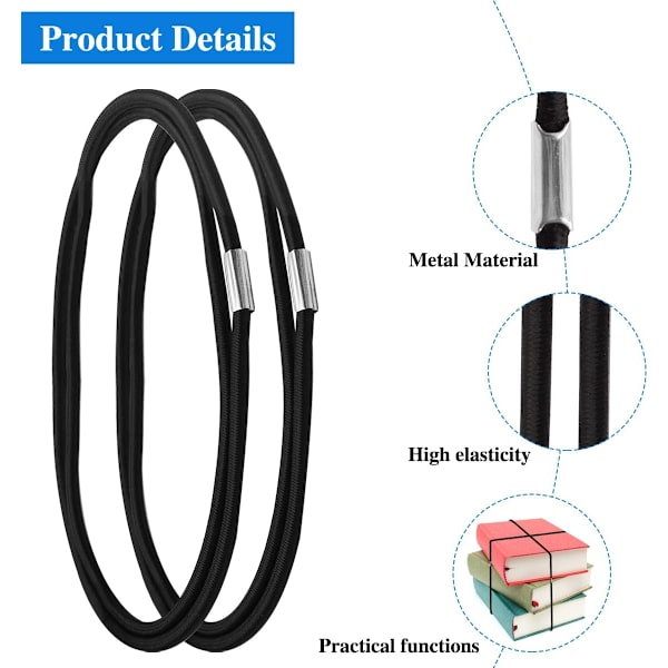 20 stk Gummistrikk for søppelbøtter på 30-100L, søppelbøtteholderstropper, skapstropper for søppelpose, søppelposeforing, hjem, kontor (70 cm)