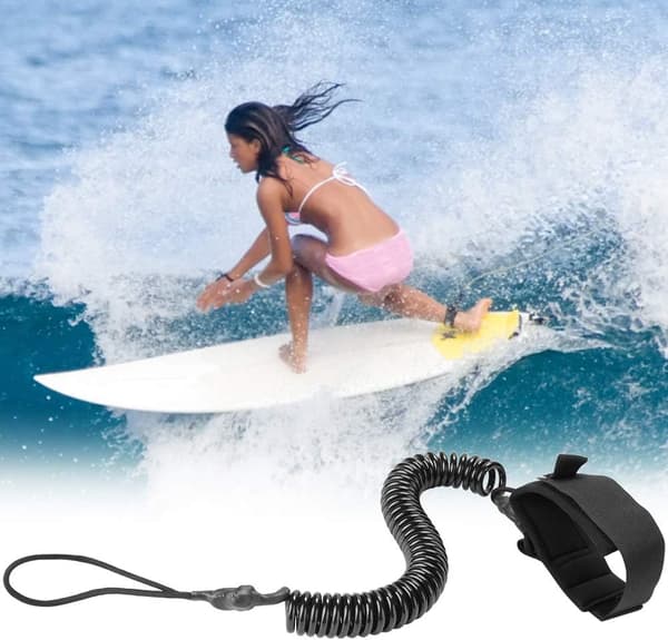 Surfboard Leash, TPU Bodyboard Leash, Coiled Foot Strap, Udtrækkelige sikkerhedsstropper til Shortboard