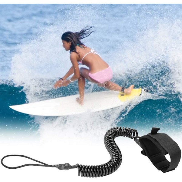 Surfkoppel, TPU Bodyboard-koppel, Spiralvristband, Infällbara säkerhetsremmar för Shortboard