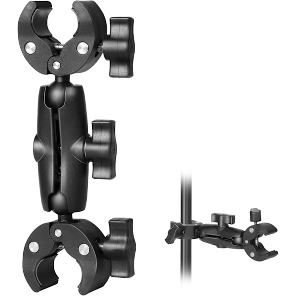 Dobbel Kamera Klemme Super Klemme Holder for Lysstativ Paraply Stativ Reflektor Motorsykkel