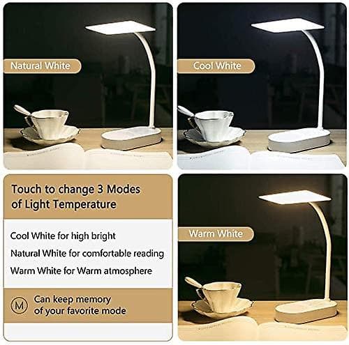 Usb Genopladelig 40 Led Trådløs Skrivebordslampe, Touch Light 3 Farver 5