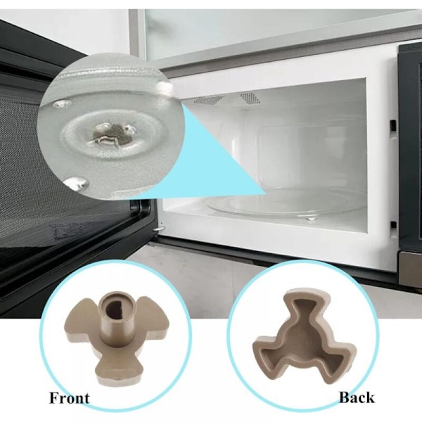 2 stk Mikrobølgeovn Dreieskive Koblingsaksel Plate Kobling Brakett for Mikrobølgeovn Dreieskive Rulleguide Kobling Brakett Mikrobølgeovn Reservedeler