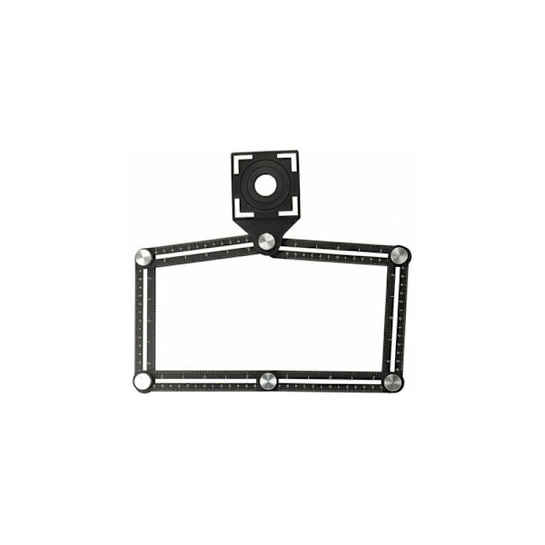 Multifunktionel seks-fliser glas folde lineal mudder W