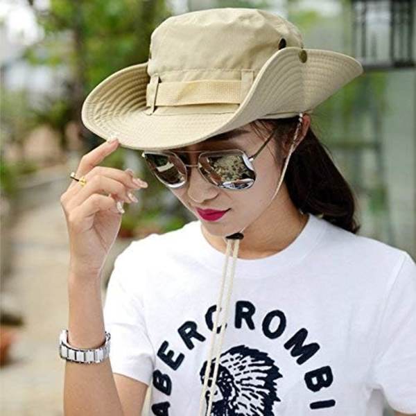 Unisex Auringonhattu Bush Hat Kalastajan Hatti Matkustaminen Kalastus Anti-UV Hattu (Khaki)