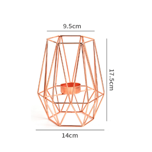 Aromaterapi Oljebrenner Aromaterapi Oljebrenner Stearinlys Deodorant Fuktighetsskapende Geometrisk Keramikk Essensiell Olje Lysestake Hjemmekontor Dekorasjon (Rosegull)