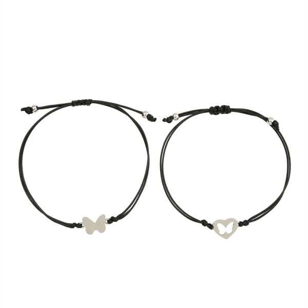 Bestevenner Vennskap Sommerfugl Armbånd for Kvinner Jenter, 2 PC