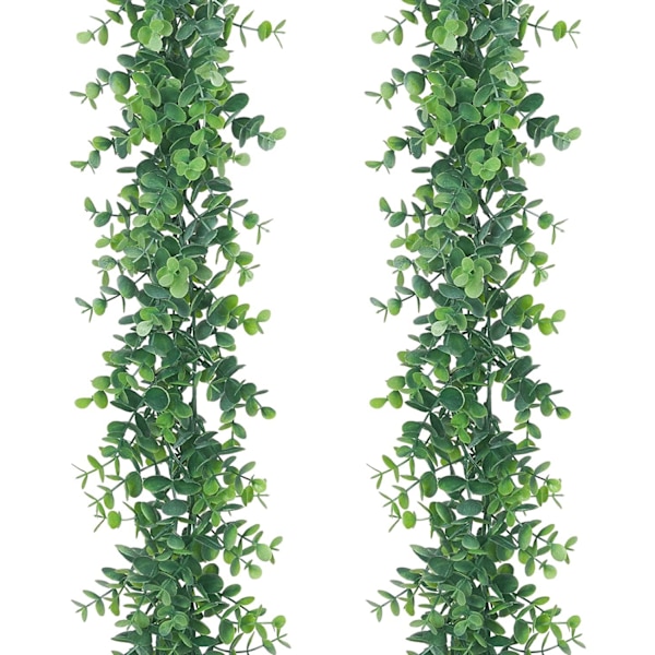 Kunstig eukalyptus guirlande plante, kunstige vinstokke hængende eukalyptus blade grønt guirlande til bryllup baggrund bue vægdekoration