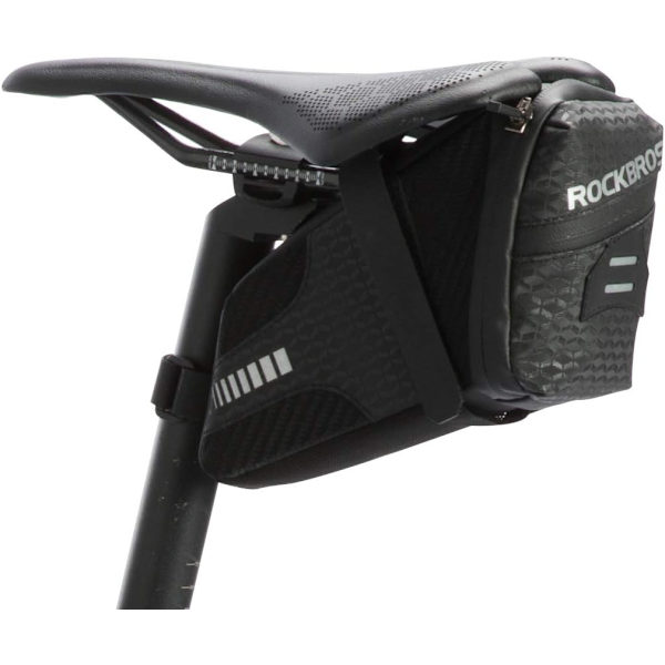 Cykel Sadeltaske MTB Cykling Reflekterende Bagsadeltaske Universal Nem Installation 1L Sort