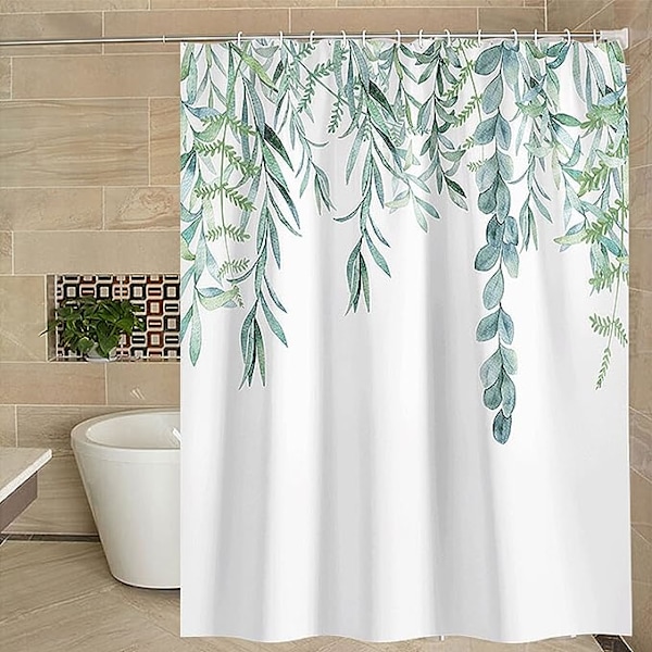 Dusjforheng Vanntett Muggsikkert Bad Gardin Polyester