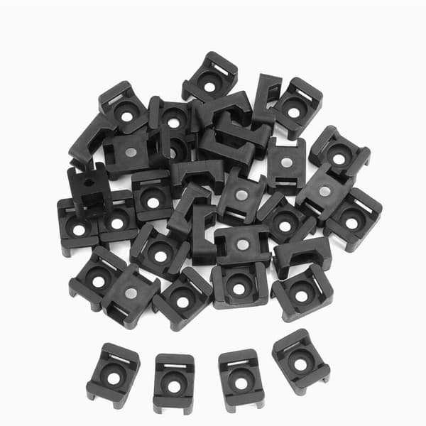 500 stk. sorte kabelbinderholdere, kabelbinderbase, 22,6 mm x 15,9 mm