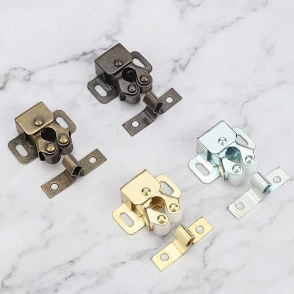 Maskinvaretilbehør, møbelskapdørsugdemper, magnetisk buffer, kulelås, 31*31mm, sølv