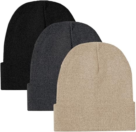 3-pak Beanie Vinterhatte til Mænd & Kvinder Mænd & Kvinders Skull Cap Beanies Hatte