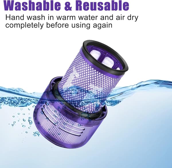 4-pack HEPA-filter till Dyson V12 Detect Slim dammsugare